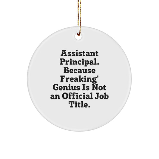 Funny Assistant Principal Circle Ornament Gifts from Friends and Family for Christmas Decorations - Image 1