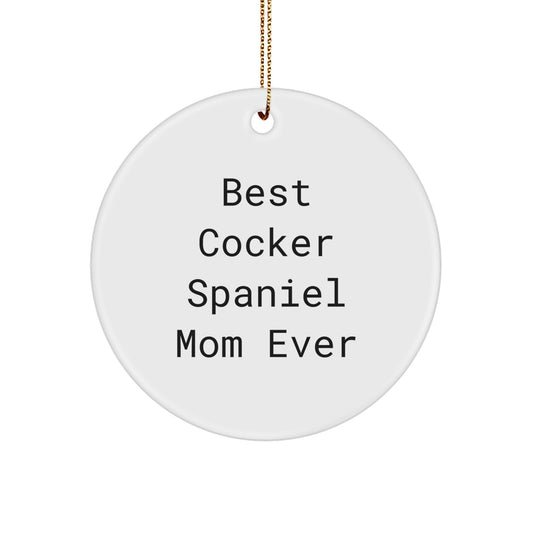 Funny Cocker Spaniel Dog Circle Ornament Gifts from Family - Image 1