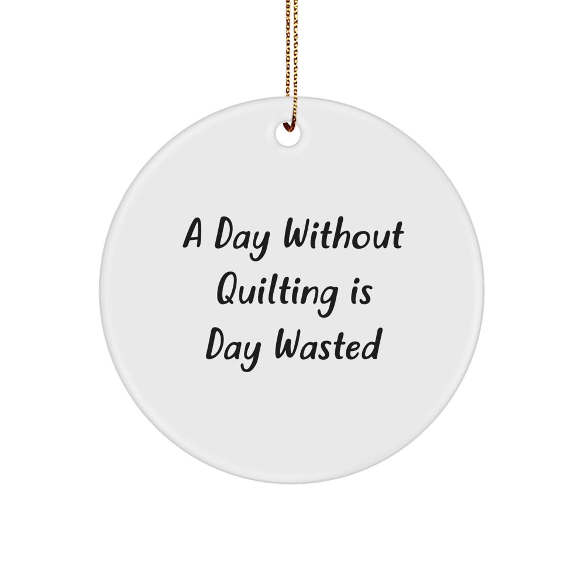 Quilting Enthusiast Gifts from Friends Circle Ornament for Christmas Unique Present - Image 1