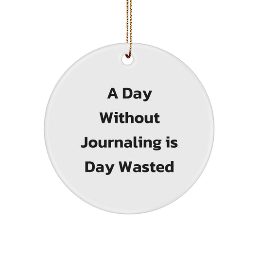Funny Journaling Gift for Men or Women, 'A Day Without Journaling Is Day Wasted' Christmas Unique Gifts from Friends or Family - Image 1