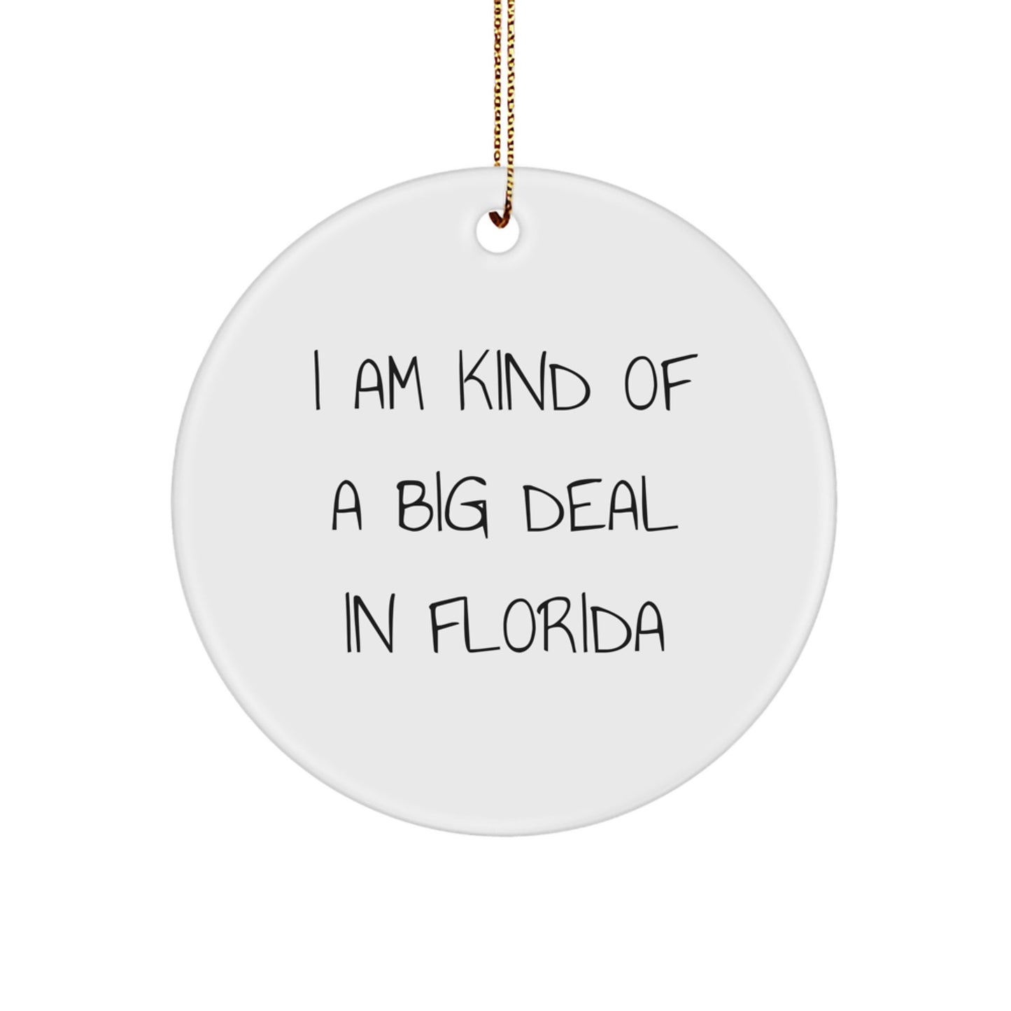 Florida Circle Ornament Funny Quote I Am Kind Of A Prime Selection In Florida Gifts from Friends and Family - Image 1
