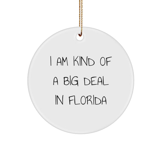 Florida Circle Ornament Funny Quote I Am Kind Of A Prime Selection In Florida Gifts from Friends and Family - Image 1