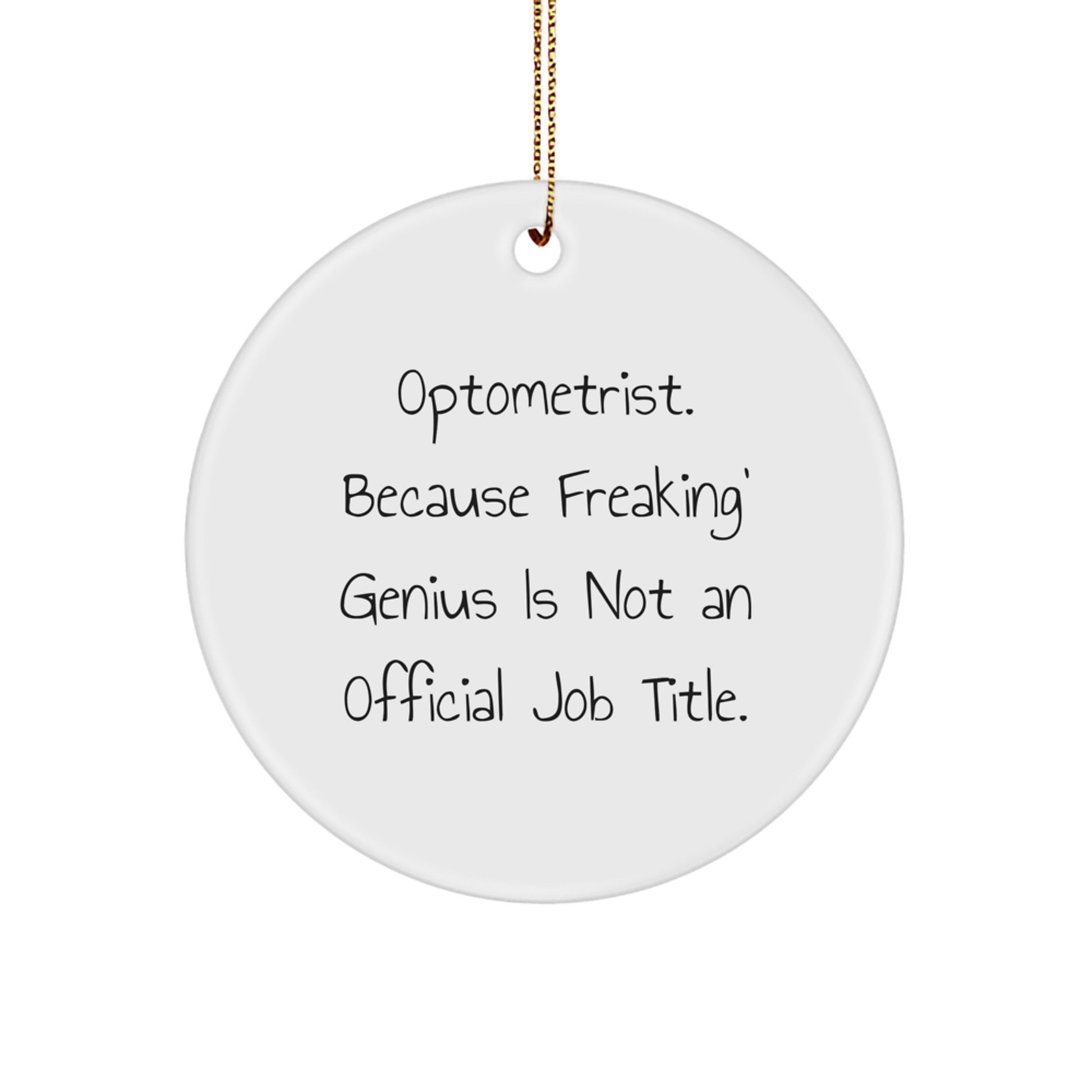Quirky Optometrist Christmas Ornament Novelty Keepsake for Friends Gift - Image 1