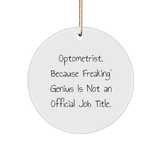 Quirky Optometrist Christmas Ornament Novelty Keepsake for Friends Gift - Image 1