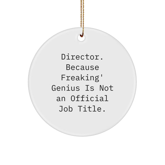 Funny Director Gifts from Men - Director Circle Ornament for Christmas Unique - Image 1