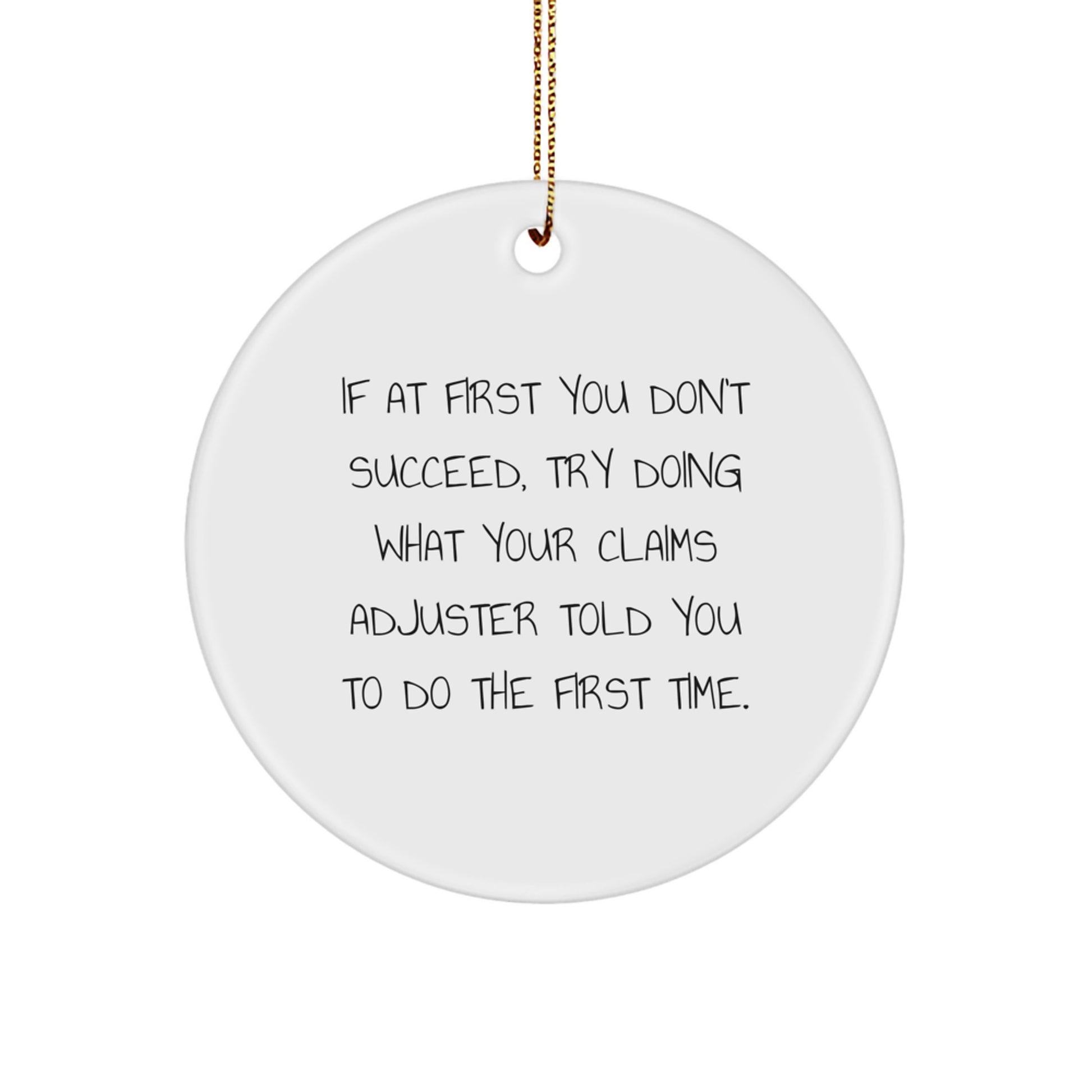 Christmas Gift for Her Claims Adjuster Keepsake Ornament Present - Image 1