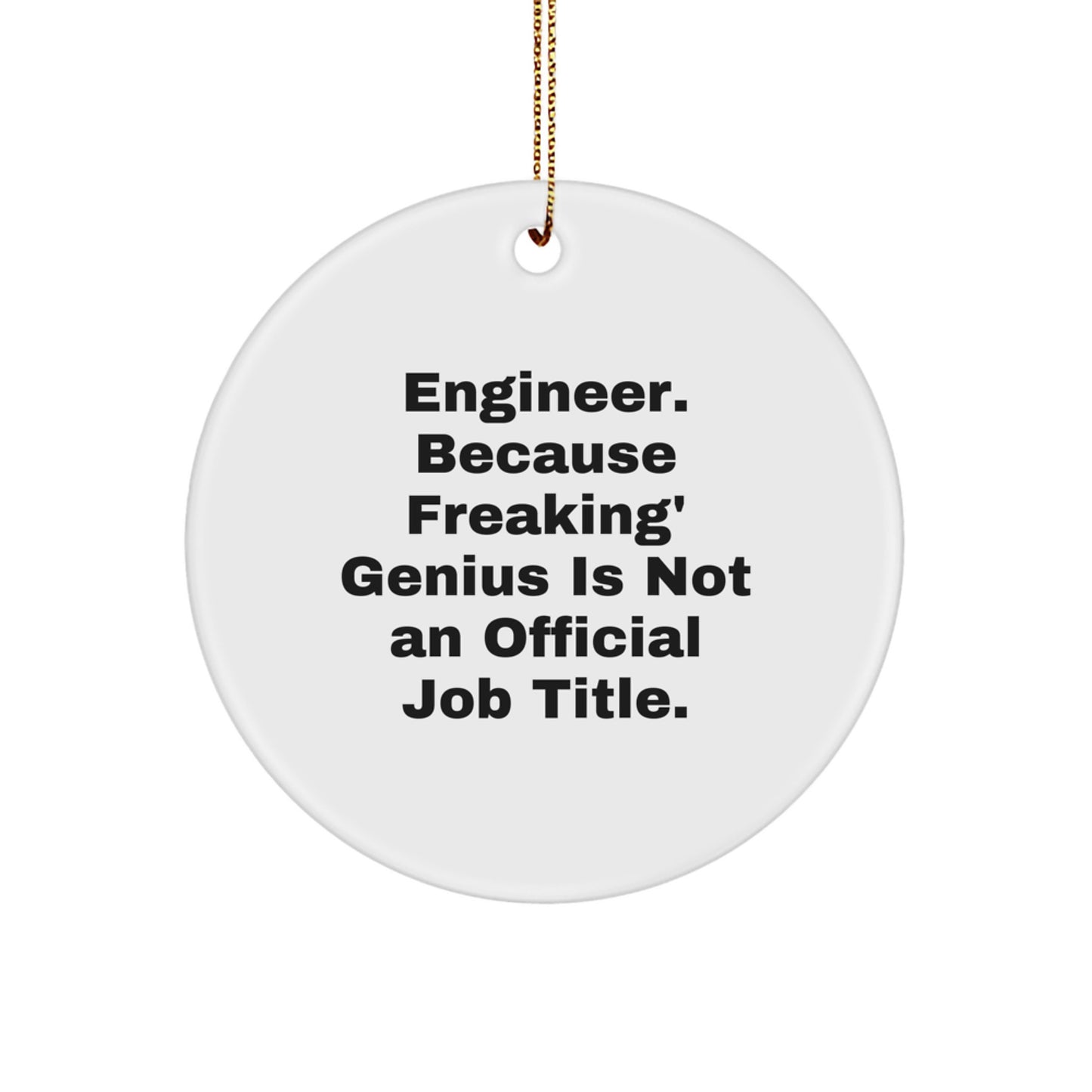 Funny Engineer Circle Ornament Gifts from Friends to Men for Christmas Unique - Image 1