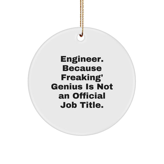 Funny Engineer Circle Ornament Gifts from Friends to Men for Christmas Unique - Image 1