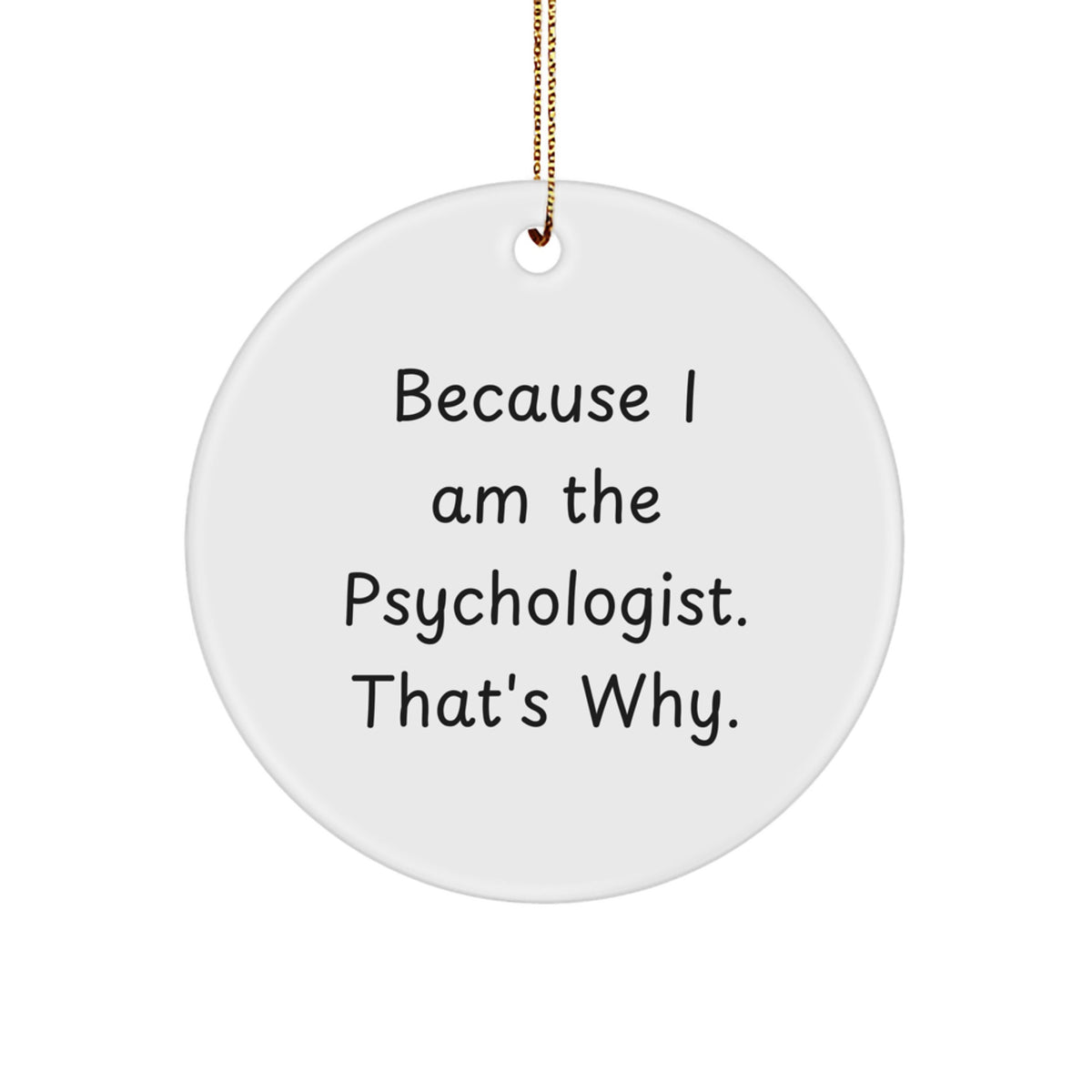 Christmas Gift for Her Psychologist Circle Ornament Bright Present - Image 1