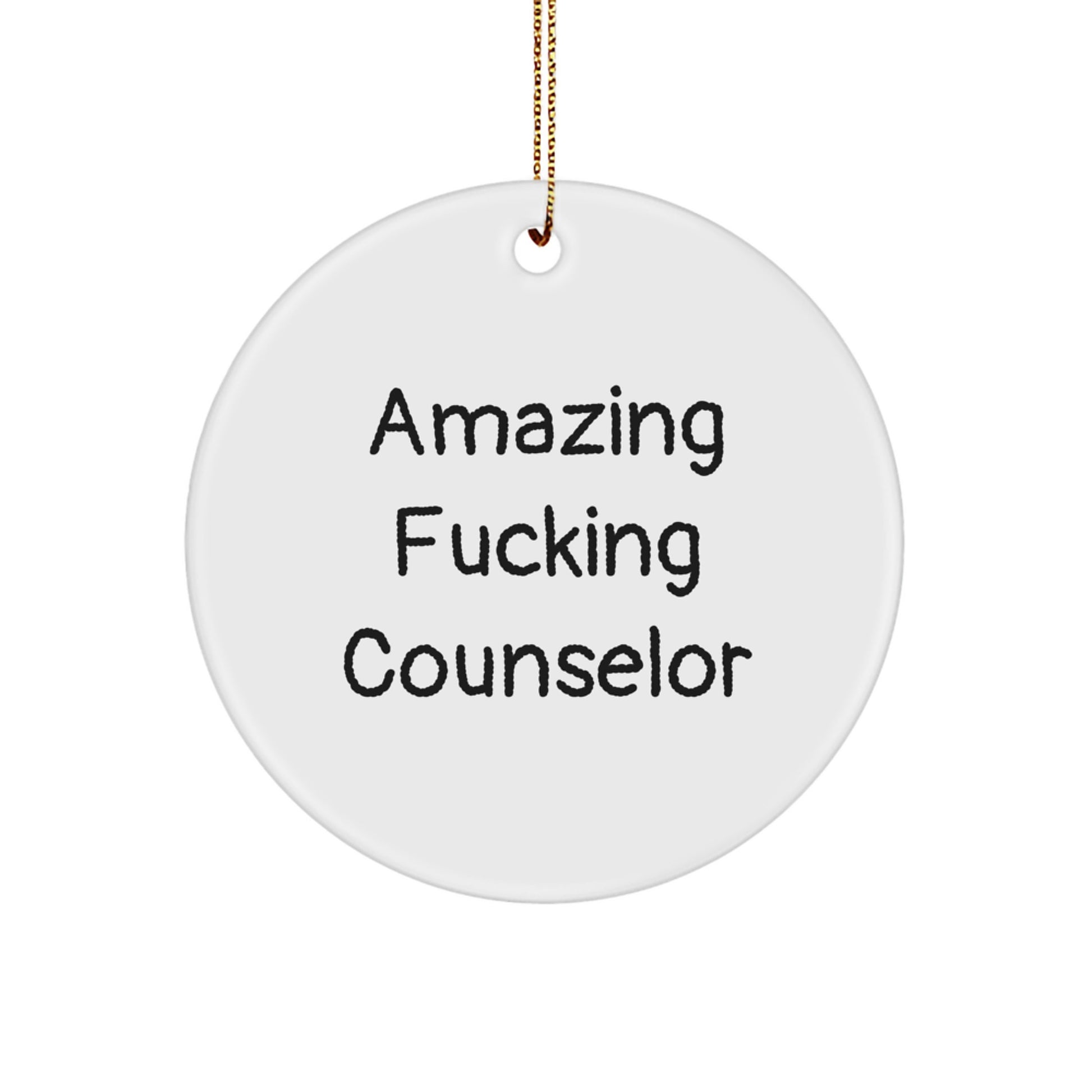 Funny Counselor Circle Ornament Gifts from Men for Christmas Unique Presents - Image 1
