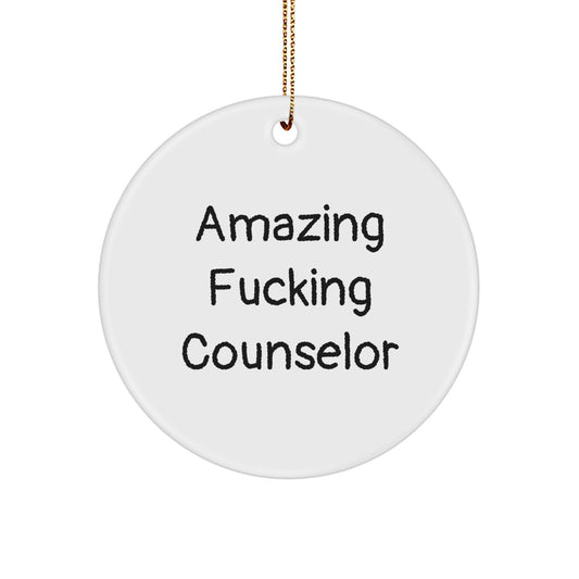 Funny Counselor Circle Ornament Gifts from Men for Christmas Unique Presents - Image 1