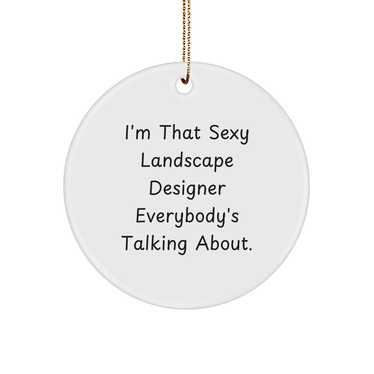 Christmas Gift Present for Her Landscape Designer Circle Ornament - Image 1