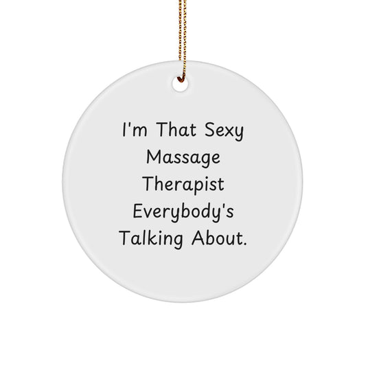 Massage Therapist Christmas Ornament Idea for Coworkers Gift - Image 1