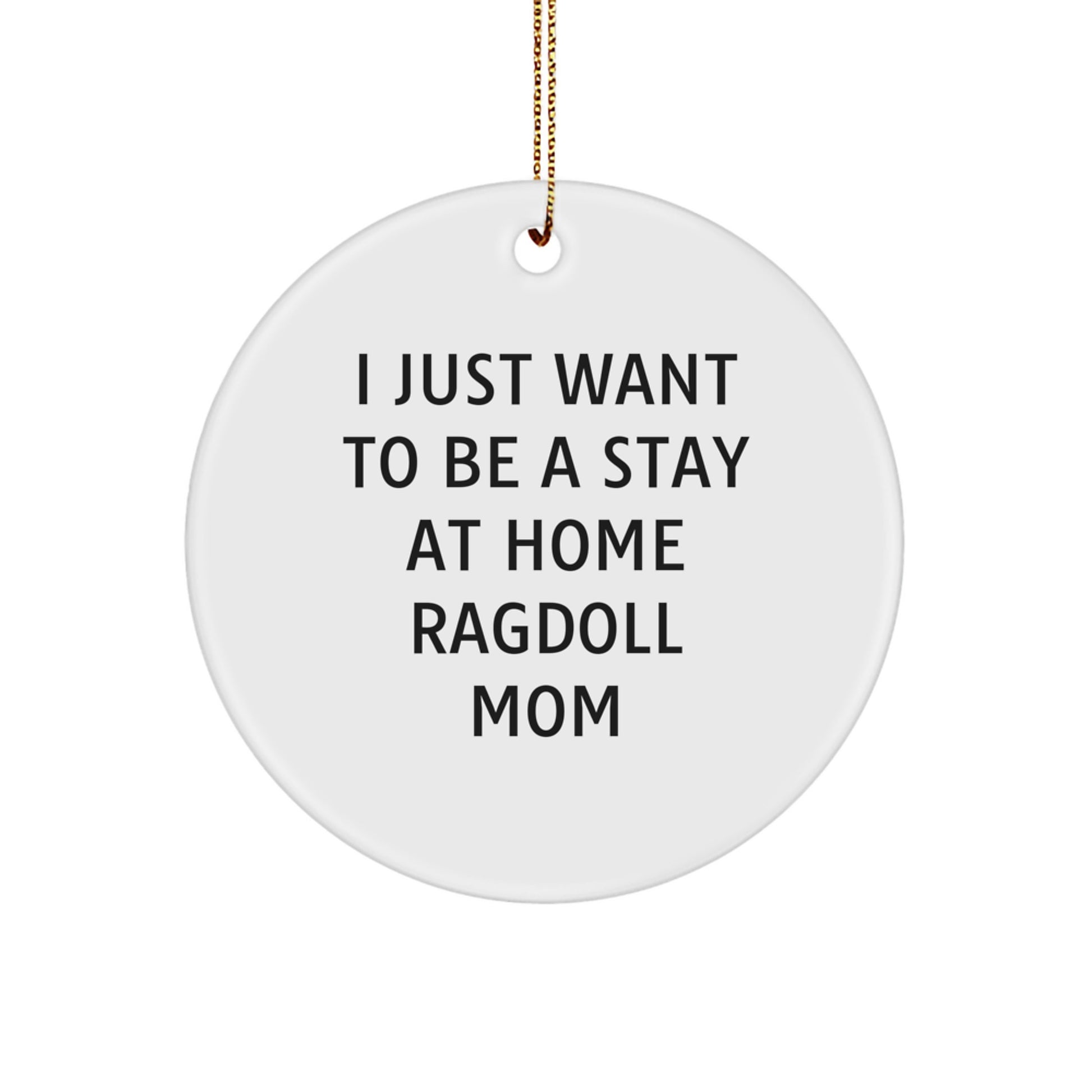 Funny Ragdoll Cat Gifts from Family - Circle Ornament for Christmas Unique Gifts - Image 1