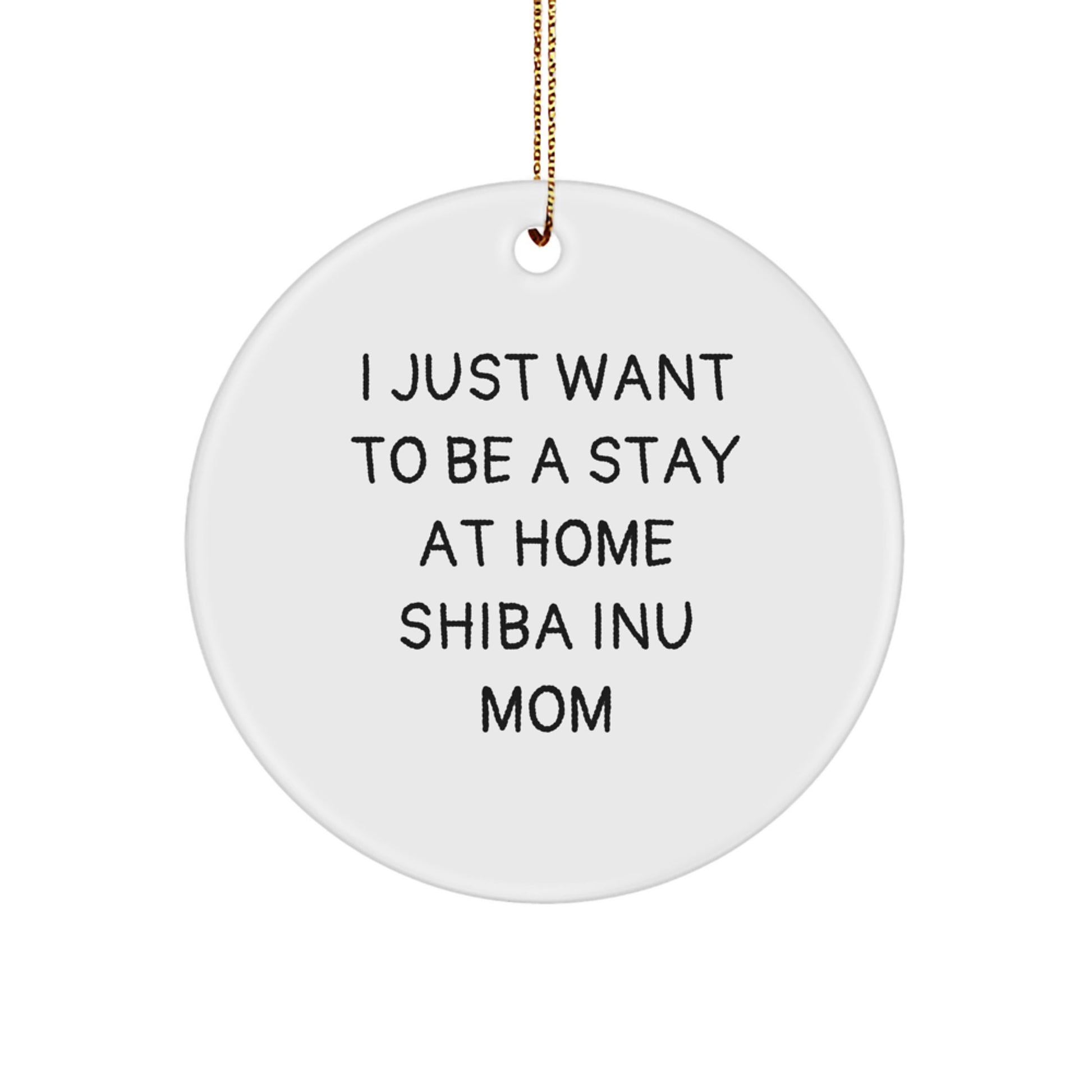 Shiba Inu Mom Funny Christmas Circle Ornament Gifts from Friends for Home Decor - Image 1