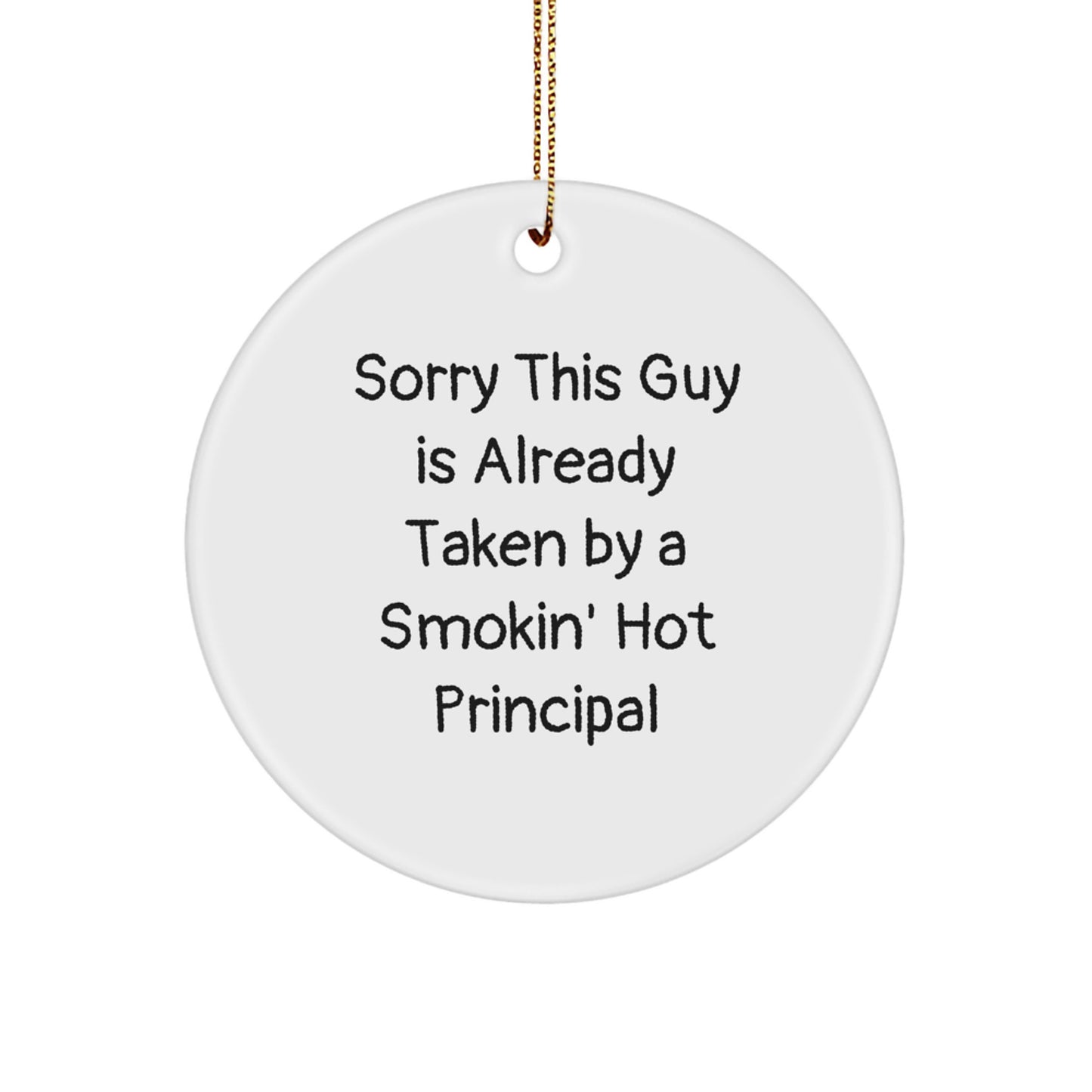 Funny Principal Circle Ornaments Gifts from Friends to Principal for Christmas Unique Presents - Image 1