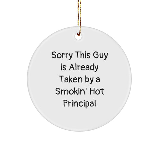 Funny Principal Circle Ornaments Gifts from Friends to Principal for Christmas Unique Presents - Image 1
