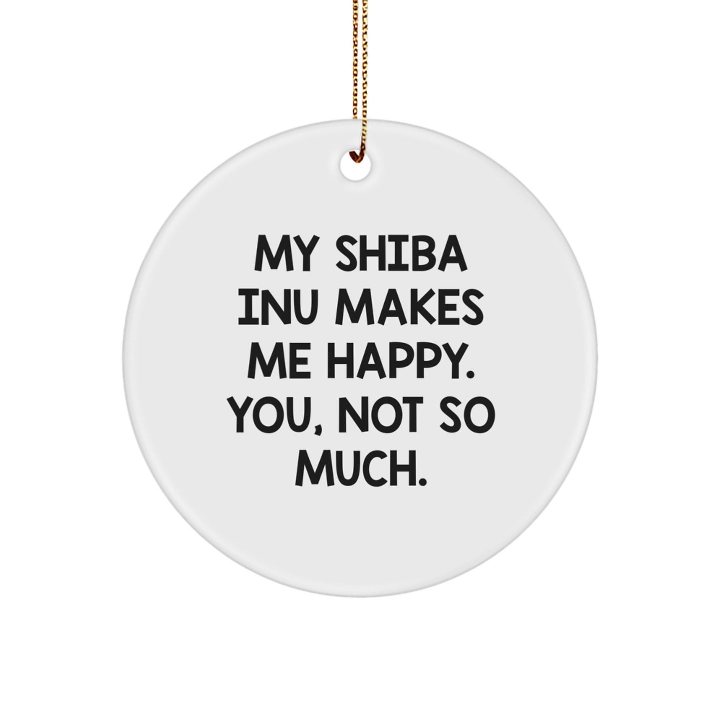 Funny Shiba Inu Dog Circle Ornament Gifts for Shiba Inu Lover from Friends and Family This Christmas Season - Image 1