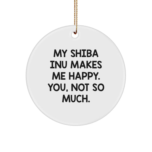 Funny Shiba Inu Dog Circle Ornament Gifts for Shiba Inu Lover from Friends and Family This Christmas Season - Image 1