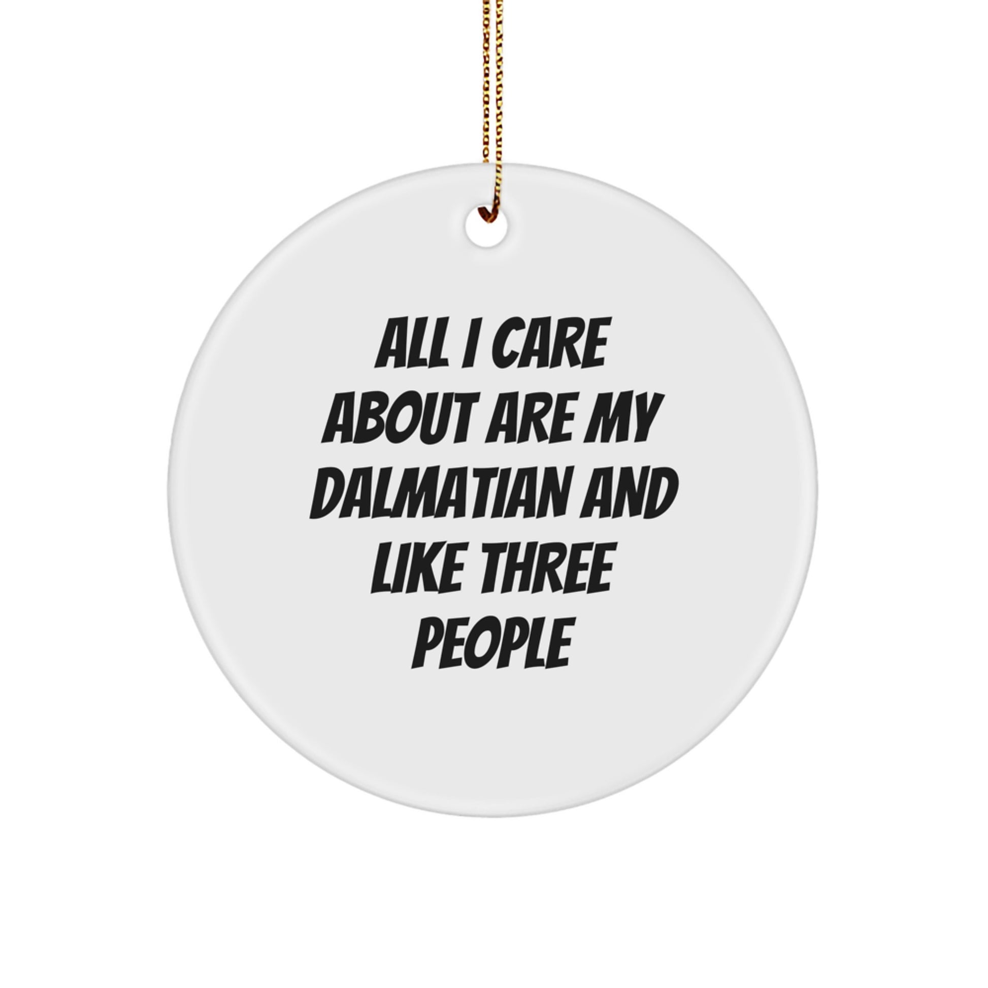 Dalmatian Dog Lovers Circle Ornament Gifts from Friends and Family, Christmas Unique Presents for Her Him Dalmatian Dog Enthusiasts - Image 1