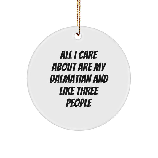 Dalmatian Dog Lovers Circle Ornament Gifts from Friends and Family, Christmas Unique Presents for Her Him Dalmatian Dog Enthusiasts - Image 1