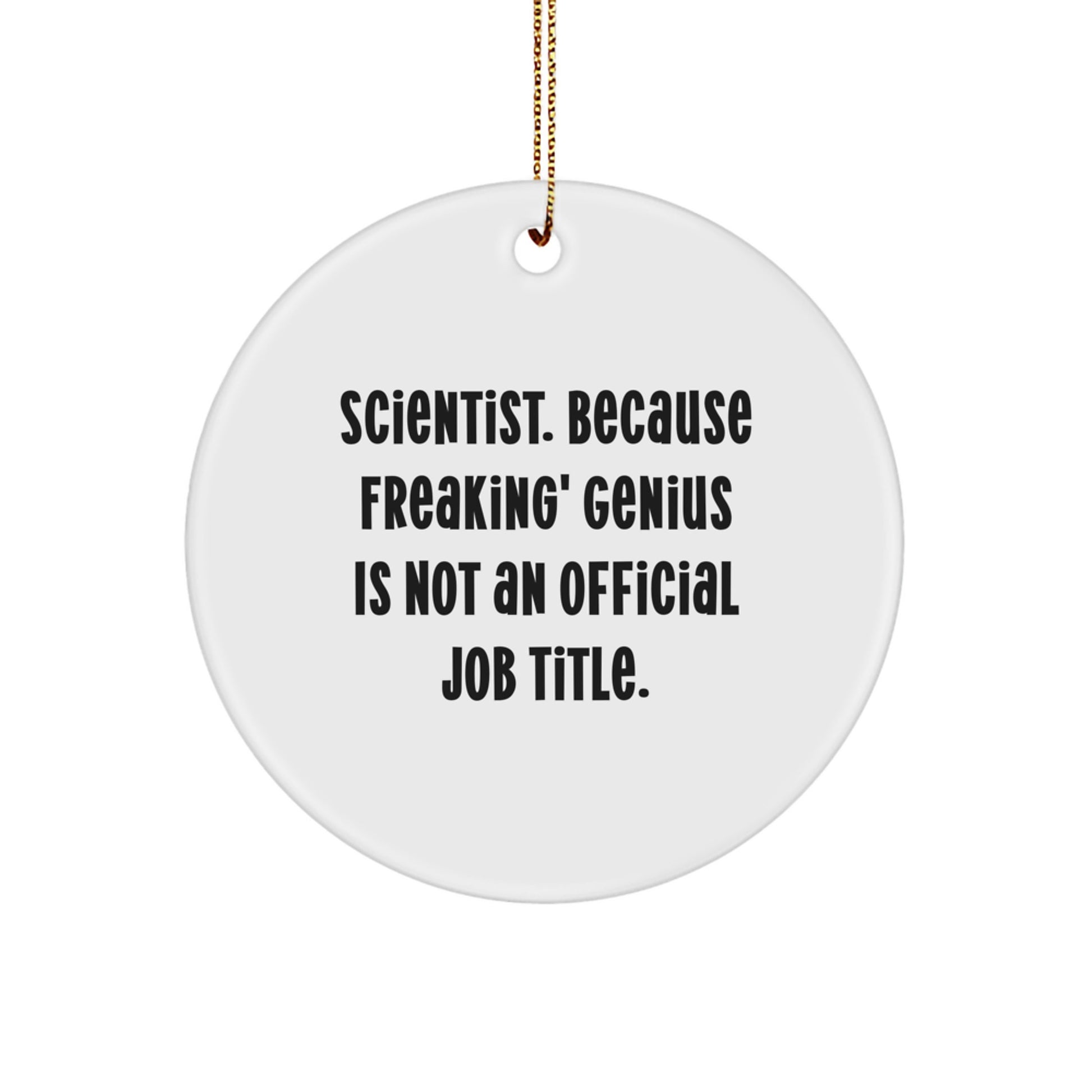 Funny Scientist Christmas Circle Ornaments Gifts from Family, Friends, or Coworkers for Scientist Men or Women - Image 1