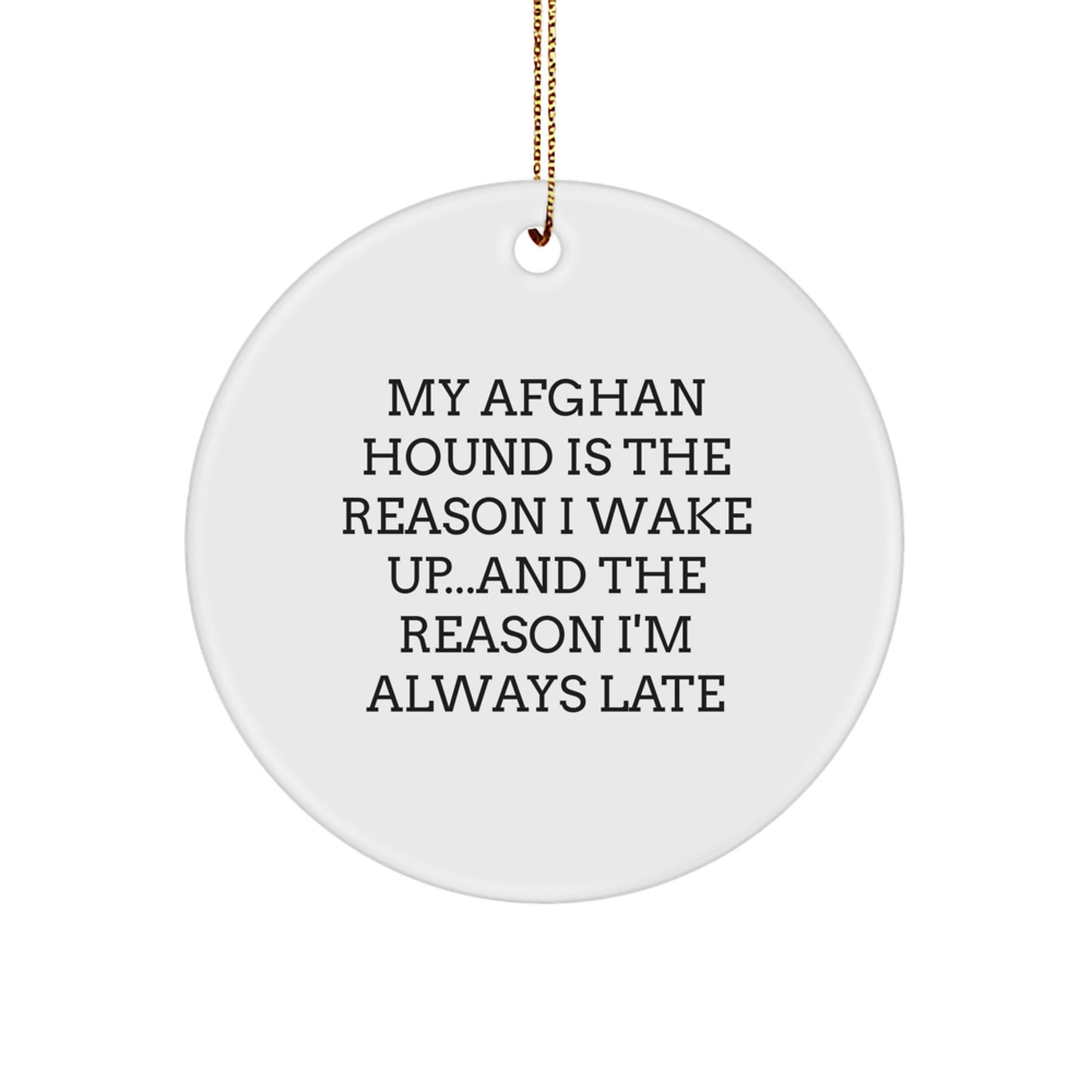 Funny Afghan Hound Dog Gifts from Men to Friends - Christmas Unique Ornaments for Dog Lovers - Image 1