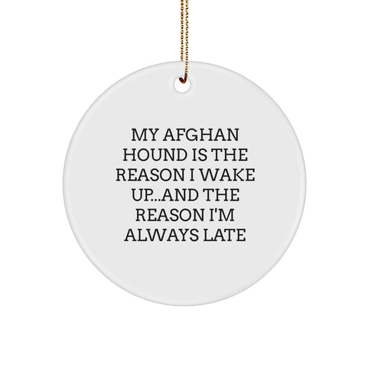 Funny Afghan Hound Dog Gifts from Men to Friends - Christmas Unique Ornaments for Dog Lovers - Image 1