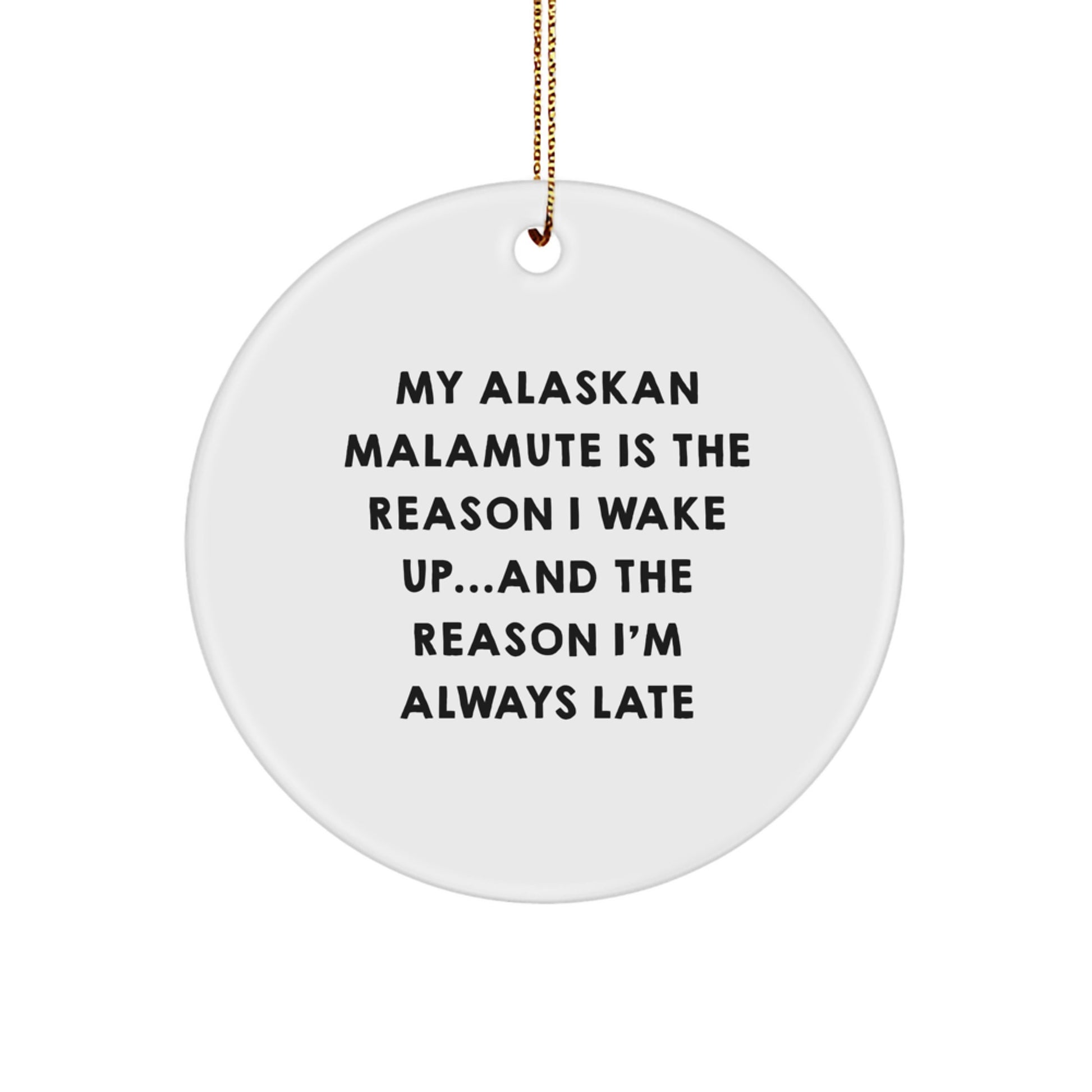Funny Alaskan Malamute Dog Gifts for Friends, Alaskan Malamute Dog Lovers, Christmas Unique Gifts from Men - Image 1