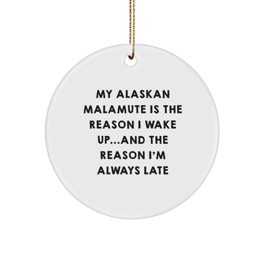 Funny Alaskan Malamute Dog Gifts for Friends, Alaskan Malamute Dog Lovers, Christmas Unique Gifts from Men - Image 1