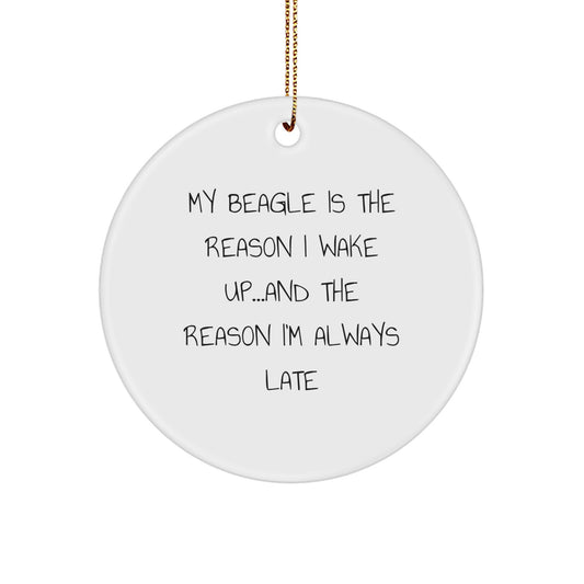 Funny Beagle Dog Lover Gifts from Men, Women, or Friends for Christmas Unique Ornament for Home Decor - Image 1