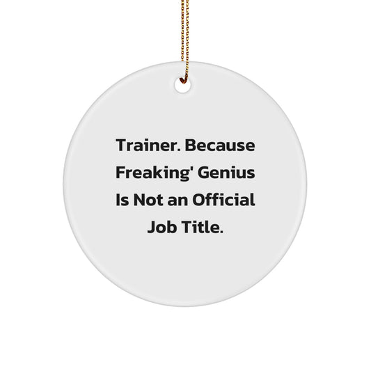Funny Trainer Gifts from Friends Christmas Circle Ornament - Image 1