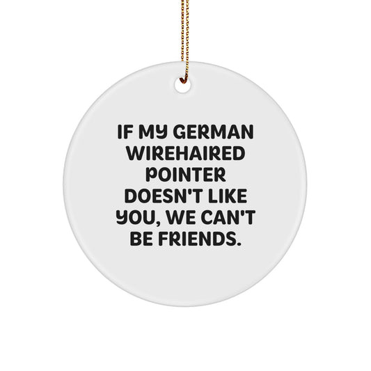 Funny German Wirehaired Pointer Dog Gifts for Men Women Friends Family Christmas Unique Ornaments - Image 1