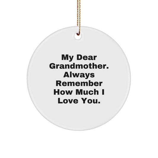 Personalized Grandmother Circle Ornament, Funny Quote, Gifts from Family, Christmas Unique Gifts for Grandmother - Image 1