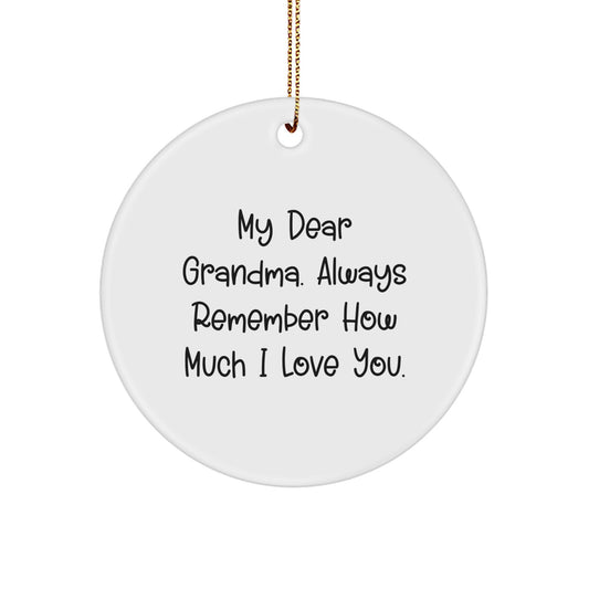Gifts from Grandma's Love - Inspirational Grandma Circle Ornament for Grandma, Funny Quote, Christmas Unique Gifts - Image 1