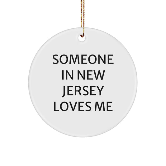 New Jersey Christmas Circle Ornament Gifts from Someone in NJ Loves Me - Image 1