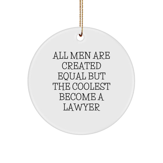 Funny Lawyer Circle Ornament Gifts from Men for Lawyer Friends on Christmas Unique - Image 1