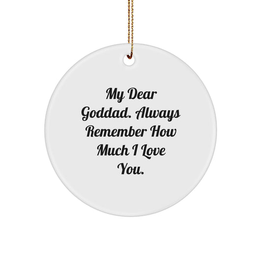 Funny Goddad Circle Ornament Gifts from Men for Christmas Unique Presents - Image 1