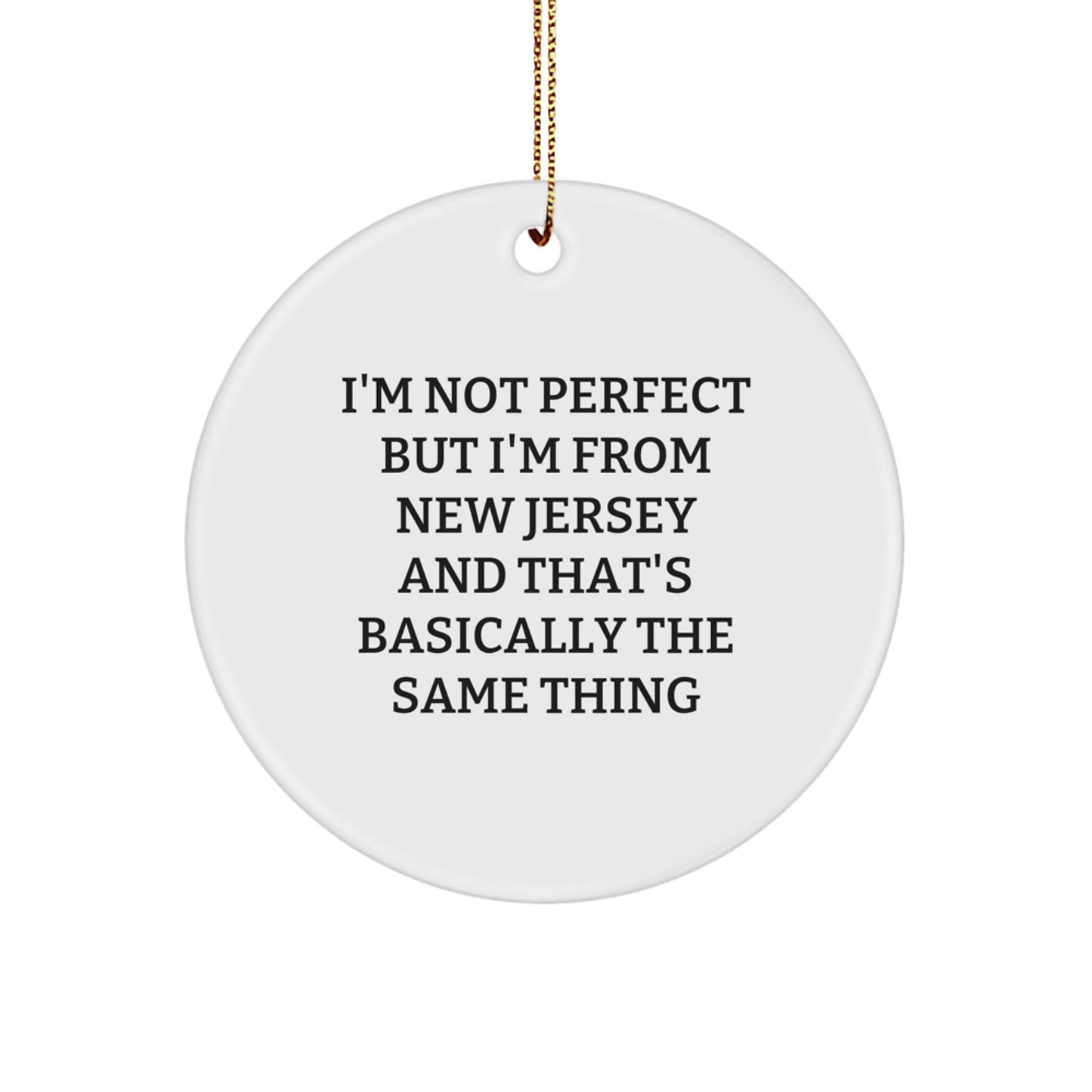 New Jersey Proud Circle Ornaments Gifts from Friends and Family - Image 1
