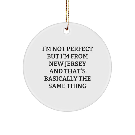 New Jersey Proud Circle Ornaments Gifts from Friends and Family - Image 1