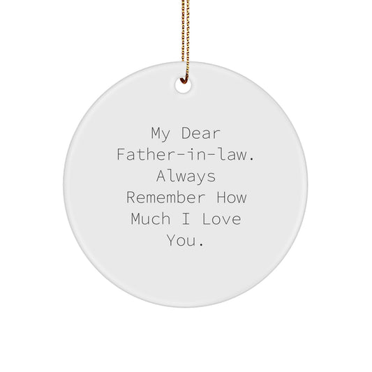 Funny Father-in-law Gifts for Christmas - My Dear Father-in-law Circle Ornament Gifts from Family - Image 1
