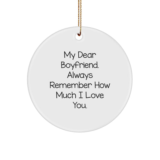Funny Sweetheart Gifts for Him - My Dear Sweetheart Circle Ornament, Christmas Unique Decorations with Gold Cord - Image 1
