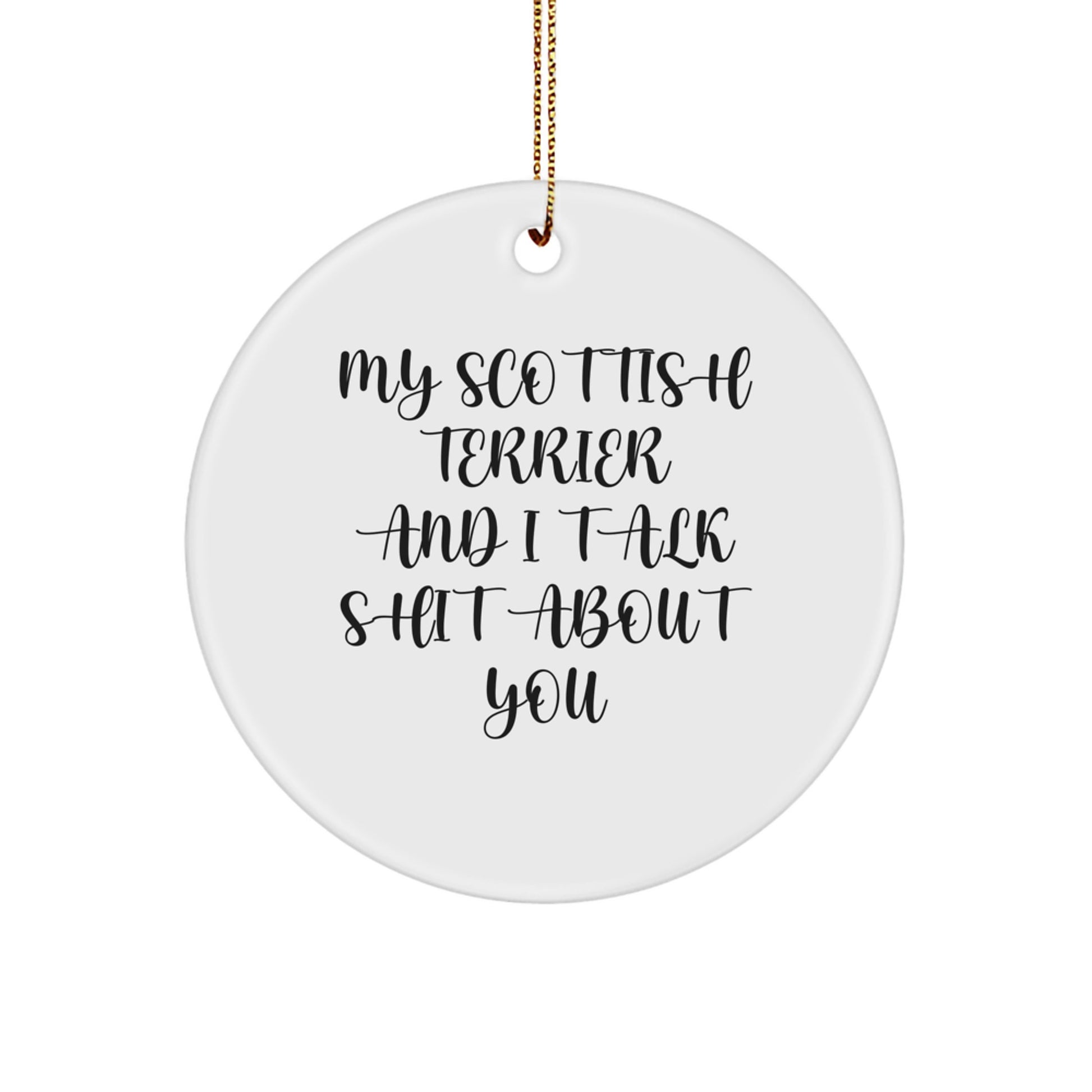 Funny Scottish Terrier Dog Christmas Unique Gifts from Friends for Family - Image 1