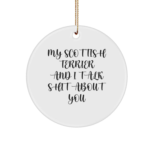 Funny Scottish Terrier Dog Christmas Unique Gifts from Friends for Family - Image 1