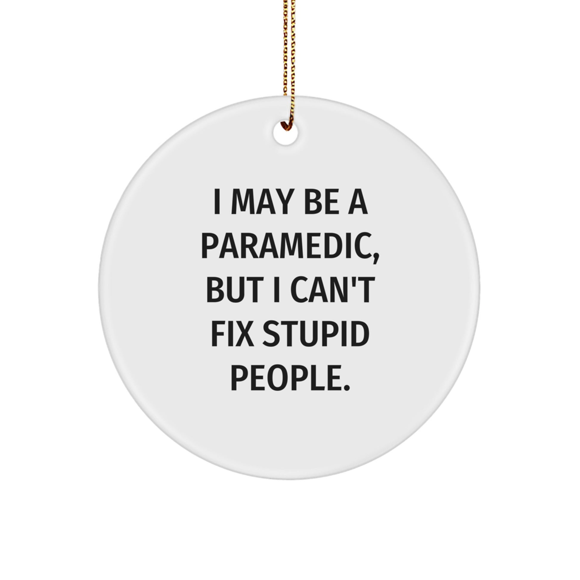 Funny Rescue Worker Gifts for Men, Rescue Worker Christmas Unique Ornaments, Rescue Worker Circle Ornament Gifts from Men to Rescue Worker - Image 1