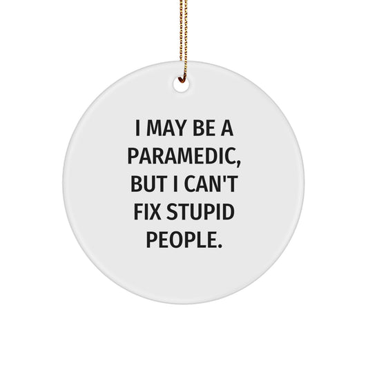 Funny Rescue Worker Gifts for Men, Rescue Worker Christmas Unique Ornaments, Rescue Worker Circle Ornament Gifts from Men to Rescue Worker - Image 1