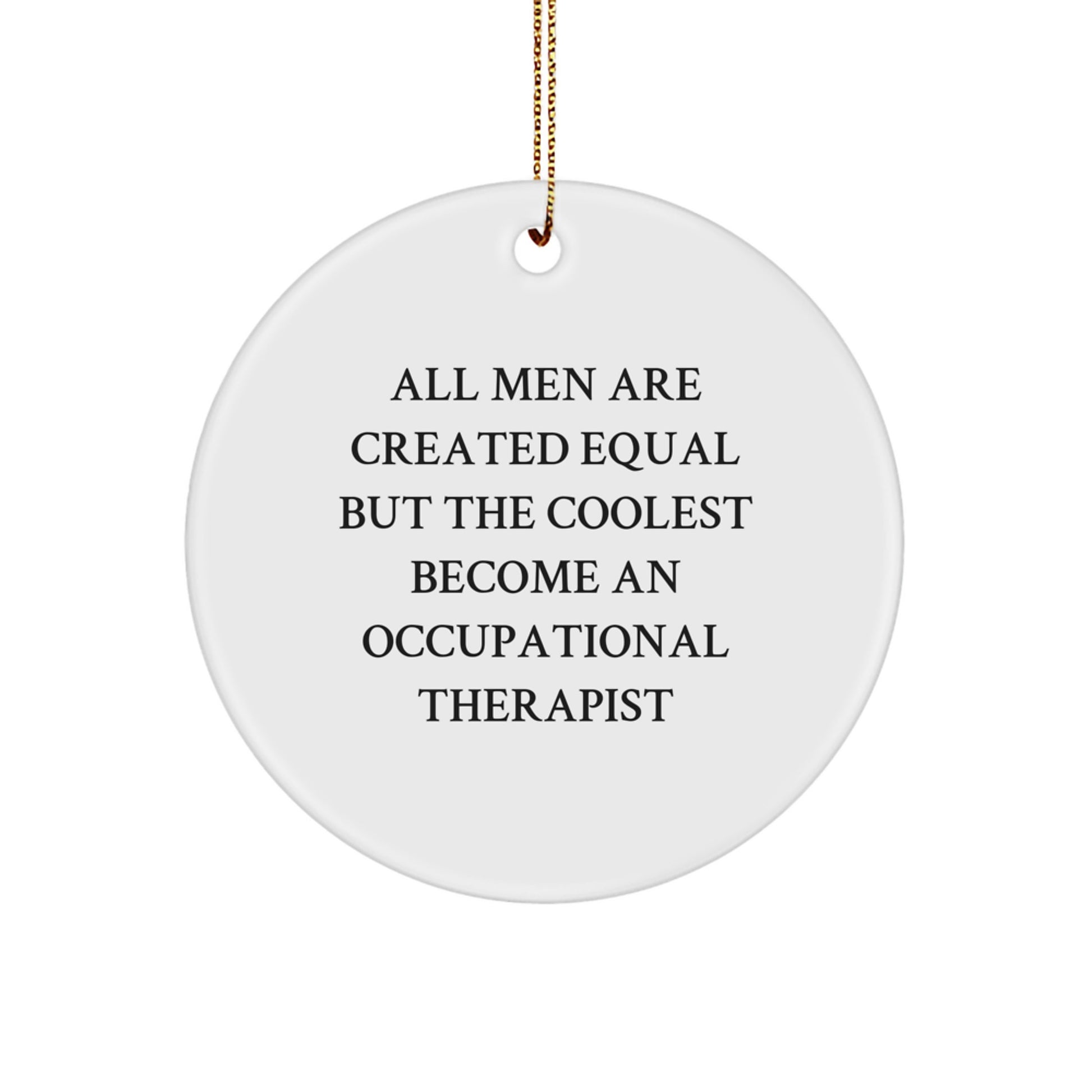 Funny Occupational Therapist Gifts from Men, Unique Circle Ornaments for Occupational Therapist Friends, Christmas Unique Gifts - Image 1
