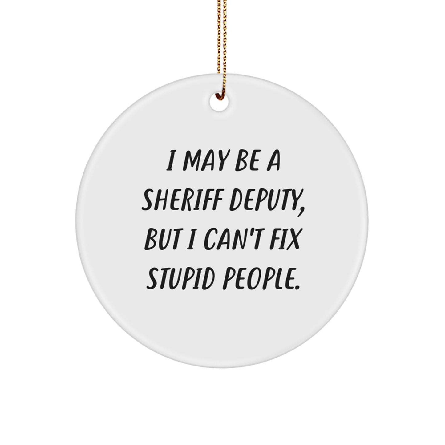 Christmas Unique Gift Sheriff Deputy Ornament for Her Holiday Present - Image 1