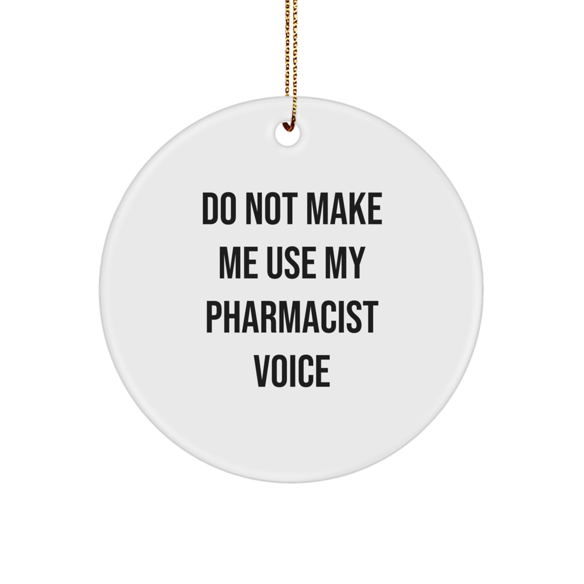 Funny Pharmacist Gifts from Friends Christmas Circle Ornament for Women Pharmacist Friends - Image 1