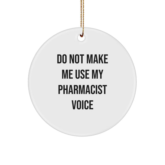 Funny Pharmacist Gifts from Friends Christmas Circle Ornament for Women Pharmacist Friends - Image 1